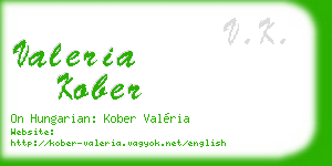 valeria kober business card